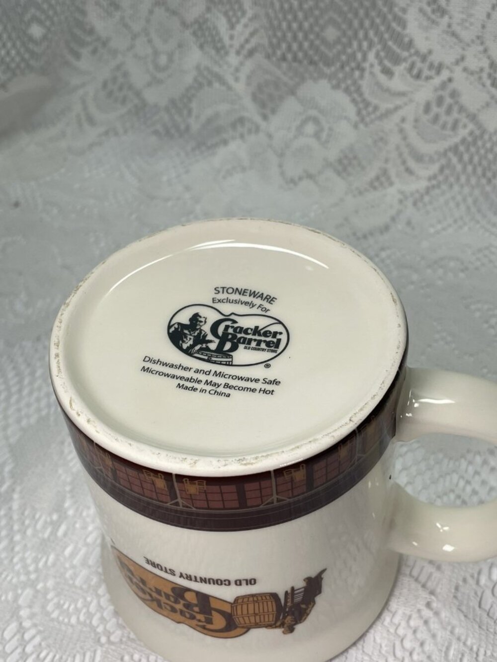 Cracker Barrel Rocking Chair 14oz Ceramic Coffee Mug Old Country Store Logo - Picture 4 of 6